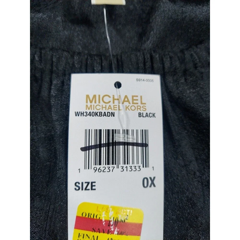 MICHAEL Michael Kors Womens Plus Size 0X Black Off Shoulder Blouse Top NWT